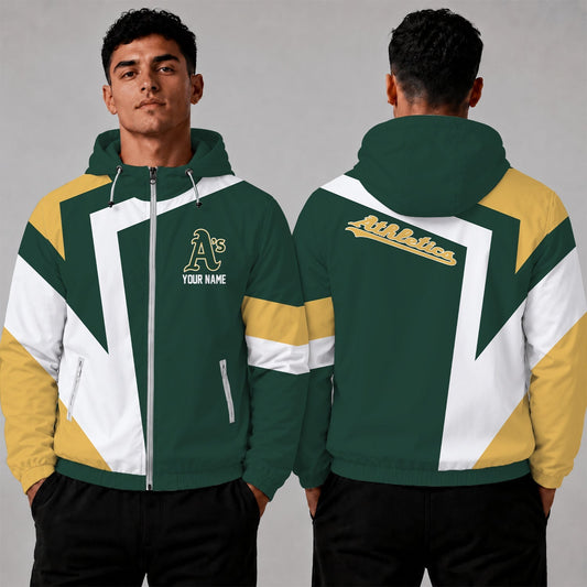 [HOMERUN DEAL] NEW CUSTOMIZED MLB23 OAS OAKLAND ATHLETICS WINDBREAKER JACKET