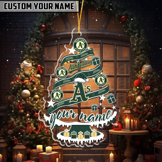 [HOMERUN DEAL] NEW CUSTOMIZED MLB23 OAS OAKLAND ATHLETICS CHRISTMAS ACRYLIC ORNAMENT