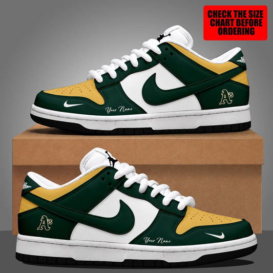 [HOMERUN DEAL] NEW CUSTOMIZED MLB23 OAS OAKLAND ATHLETICS DUNK LOW SHOES