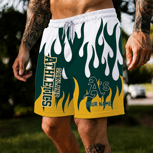 [HOMERUN DEAL] NEW CUSTOMIZED MLB23 OAS OAKLAND ATHLETICS SHORT PANTS
