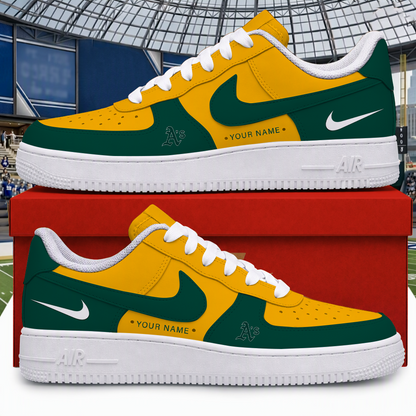[HOMERUN DEAL] NEW CUSTOMIZED MLB23 OAS OAKLAND ATHLETICS AF1 SHOES