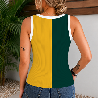 [HOMERUN DEAL] NEW CUSTOMIZED MLB23 OAS OAKLAND ATHLETICS WOMEN'S V-NECK TANK TOP