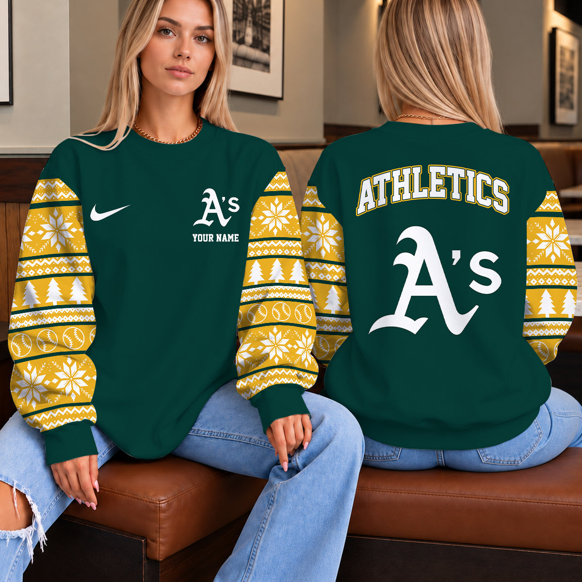 [HOMERUN DEAL] NEW CUSTOMIZED MLB23 OAS THE ATHLETICS UNISEX SWEATSHIRT