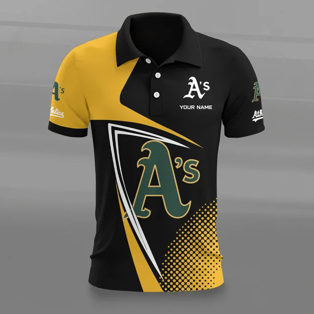 [HOMERUN DEAL] NEW CUSTOMIZED MLB23 OAS OAKLAND ATHLETICS POLO SHIRT