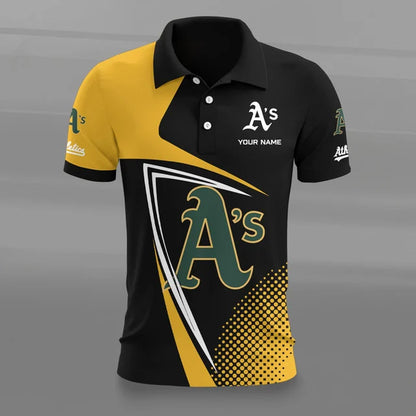 [HOMERUN DEAL] NEW CUSTOMIZED MLB23 OAS OAKLAND ATHLETICS POLO SHIRT