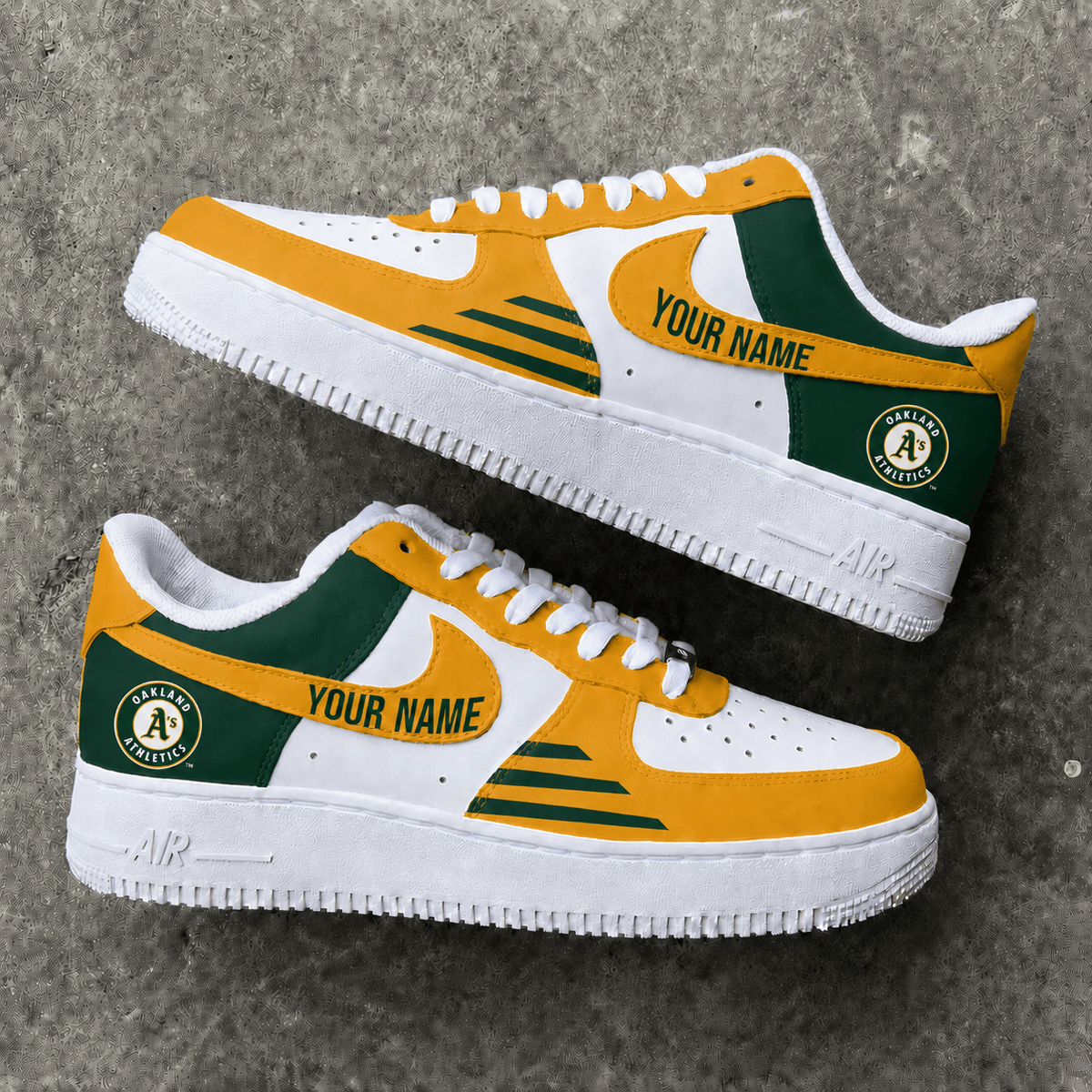 [HOMERUN DEAL] NEW CUSTOMIZED MLB23 OAS OAKLAND ATHLETICS AF1 SHOES