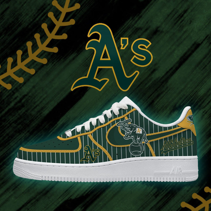 [HOMERUN DEAL] NEW CUSTOMIZED MLB23 OAS OAKLAND ATHLETICS AF1 SHOES