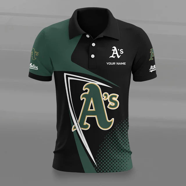 [HOMERUN DEAL] NEW CUSTOMIZED MLB23 OAS OAKLAND ATHLETICS POLO SHIRT