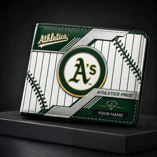 [HOMERUN DEAL] NEW CUSTOMIZED MLB23 OAS OAKLAND ATHLETICS LEATHER WALLET