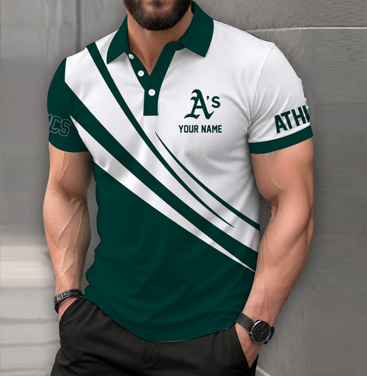 [HOMERUN DEAL] NEW CUSTOMIZED MLB23 OAS OAKLAND ATHLETICS POLO SHIRT