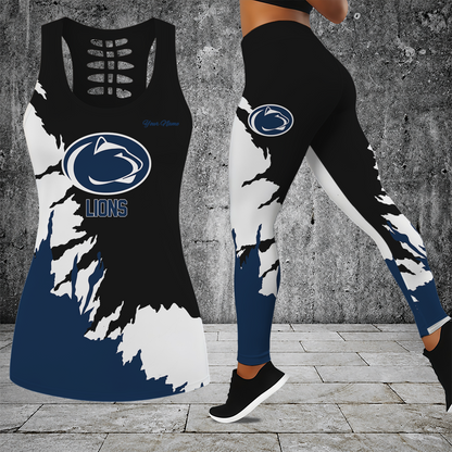 [TOUCHDOWN DEAL] NEW CUSTOMIZED NCAA FBS23 PNL PENN STATE NITTANY LIONS HOLLOW TANK TOP & LEGGINGS SET