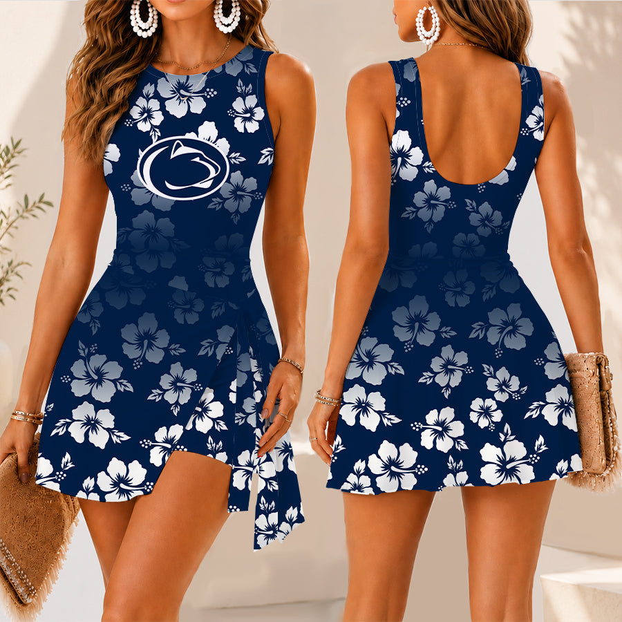 [TOUCHDOWN DEAL] NEW CUSTOMIZED NCAA FBS23 PNL PENN STATE NITTANY LIONS WOMEN'S SUMMER SKORT DRESS