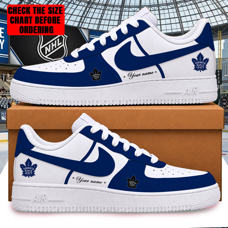 [PUCK DROP DEAL] NEW CUSTOMIZED NHL23 TML TORONTO MAPLE LEAFS AF1 SHOES