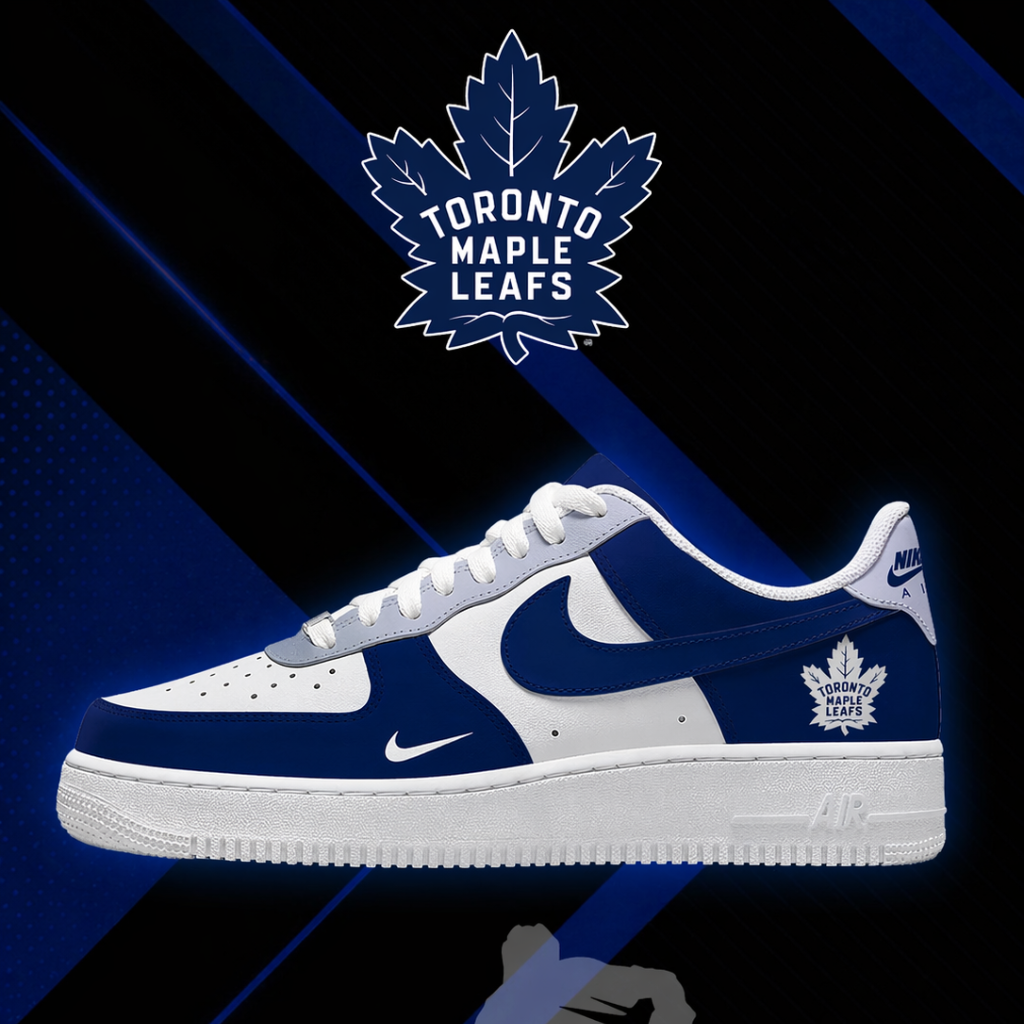 [PUCK DROP DEAL] NEW CUSTOMIZED NHL23 TML TORONTO MAPLE LEAFS AF1 SHOES
