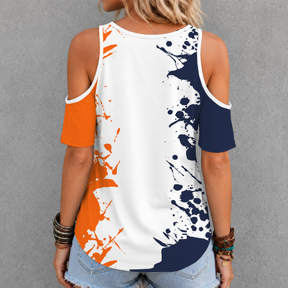 [SLAM DUNK DEAL] NEW CUSTOMIZED NCAA MAM23 VIC VIRGINIA CAVALIERS CRISS CROSS V-NECK TOP