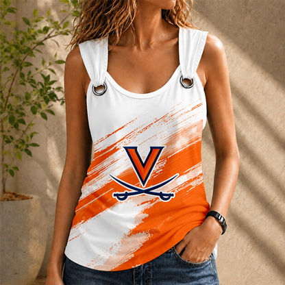 [SLAM DUNK DEAL] NEW CUSTOMIZED NCAA MAM23 VIC VIRGINIA CAVALIERS O-RING SHOULDER TANK TOP