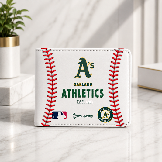 [HOMERUN DEAL] NEW CUSTOMIZED MLB23 OAS OAKLAND ATHLETICS LEATHER WALLET
