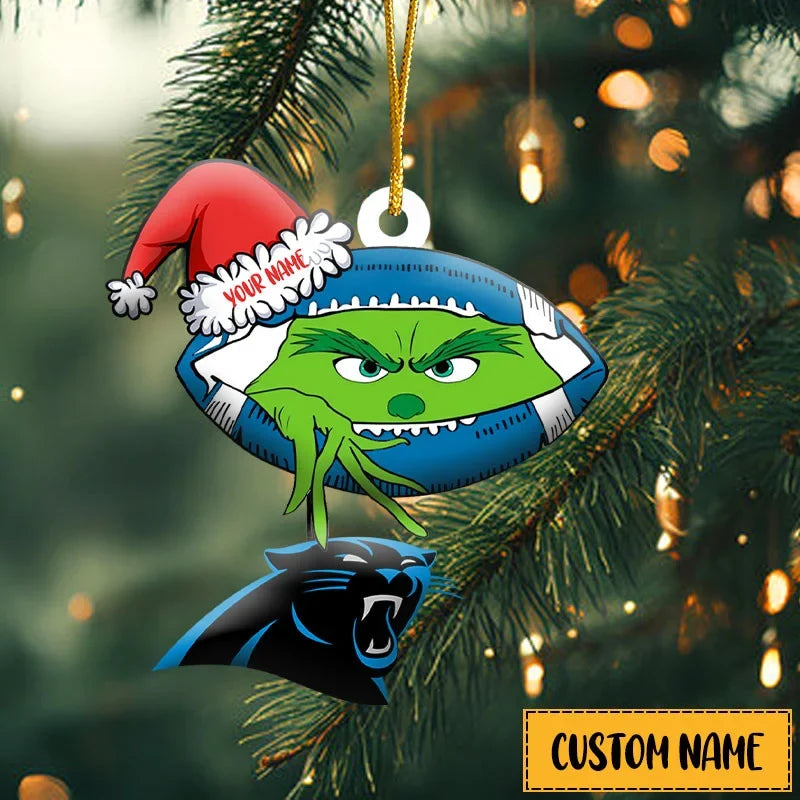 [TOUCHDOWN DEAL] NEW CUSTOMIZED NFL23 CLP CAROLINA PANTHERS CHRISTMAS ACRYLIC ORNAMENT
