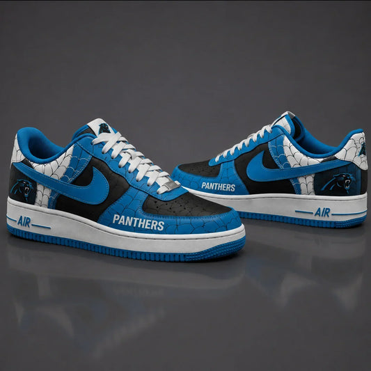 [TOUCHDOWN DEAL] NEW CUSTOMIZED NFL23 CLP CAROLINA PANTHERS x SPIDER AF1 SHOES