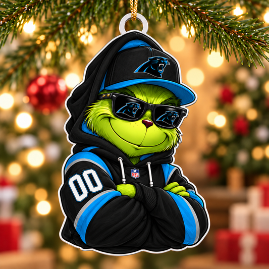 [TOUCHDOWN DEAL] NEW CUSTOMIZED NFL23 CLP CAROLINA PANTHERS CHRISTMAS ACRYLIC ORNAMENT