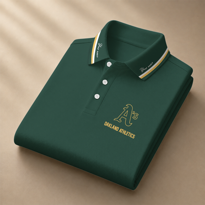 [HOMERUN DEAL] NEW CUSTOMIZED MLB23 OAS OAKLAND ATHLETICS POLO SHIRT