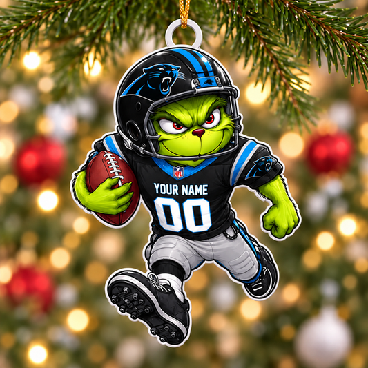 [TOUCHDOWN DEAL] NEW CUSTOMIZED NFL23 CLP CAROLINA PANTHERS CHRISTMAS ACRYLIC ORNAMENT
