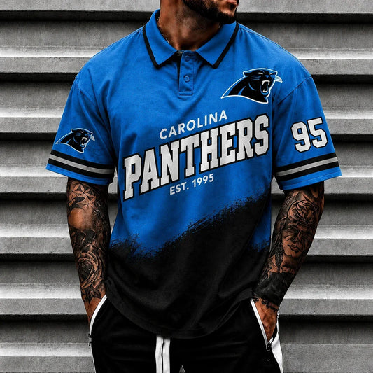 [TOUCHDOWN DEAL] NEW CUSTOMIZED NFL23 CLP CAROLINA PANTHERS POLO SHIRT
