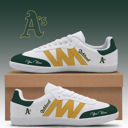 [HOMERUN DEAL] NEW CUSTOMIZED MLB23 OAS OAKLAND ATHLETICS CLASSIC SNEAKERS