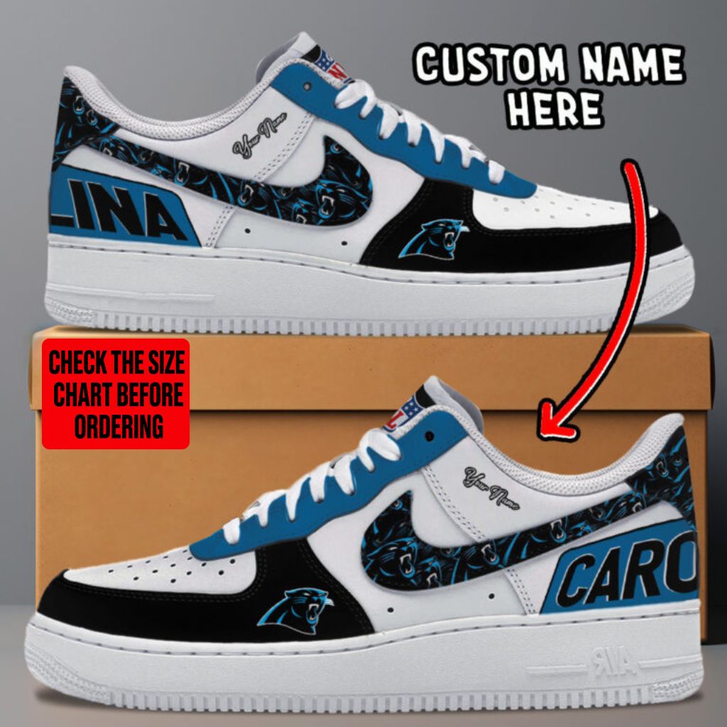 [TOUCHDOWN DEAL] NEW CUSTOMIZED NFL23 CLP CAROLINA PANTHERS AF1 SNEAKERS