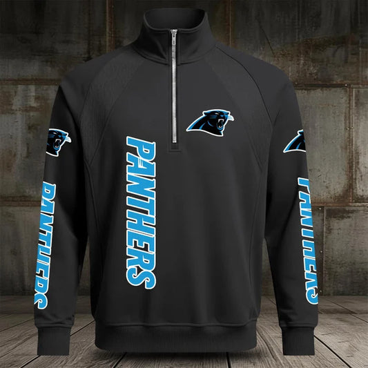 [TOUCHDOWN DEAL] NEW CUSTOMIZED NFL23 CLP CAROLINA PANTHERS MEN'S MULTICOLOR QUARTER-ZIP PULLOVER