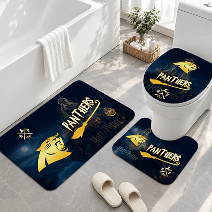 [TOUCHDOWN DEAL] NEW CUSTOMIZED NFL23 CLP CAROLINA PANTHERS 3-PIECE BATHROOM RUG SET