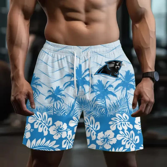 [TOUCHDOWN DEAL] NEW CUSTOMIZED NFL23 CLP CAROLINA PANTHERS SHORT PANTS