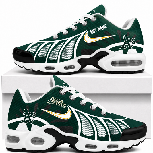 [HOMERUN DEAL] NEW CUSTOMIZED MLB23 OAS OAKLAND ATHLETICS AIR MAX PLUS SNEAKERS