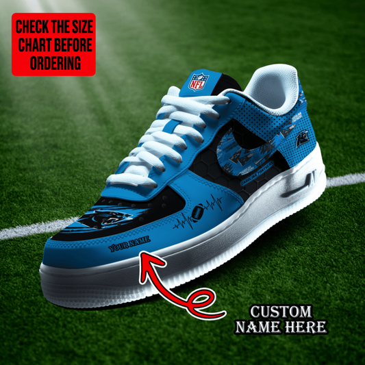 [TOUCHDOWN DEAL] NEW CUSTOMIZED NFL23 CLP CAROLINA PANTHERS AF1 SHOES