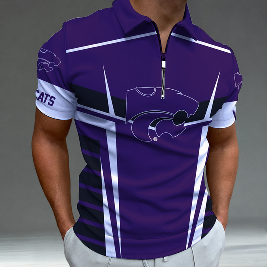 [TOUCHDOWN DEAL] NEW CUSTOMIZED NCAA FBS24 KSW KANSAS STATE WILDCATS POLO SHIRT