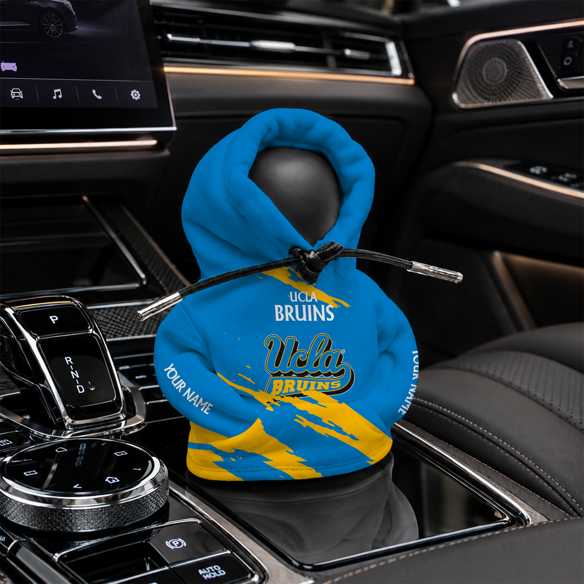 [HOMERUN DEAL] NEW CUSTOMIZED NCAA CWS24 UCB UCLA BRUINS AUTOMOTIVE HOODIE SHIFT KNOB COVER