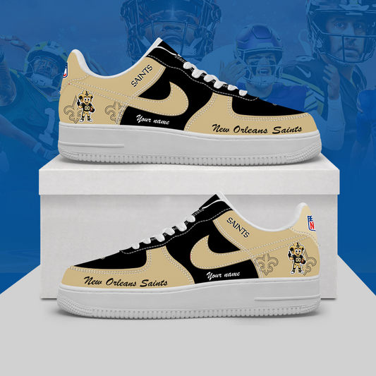 [TOUCHDOWN DEAL] NEW CUSTOMIZED NFL24 NOS NEW ORLEANS SAINTS AF1 SHOES
