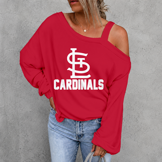 [HOMERUN DEAL] NEW CUSTOMIZED MLB24 SLC ST. LOUIS CARDINALS WOMEN'S OFF-SHOULDER LONG SLEEVE SHIRT