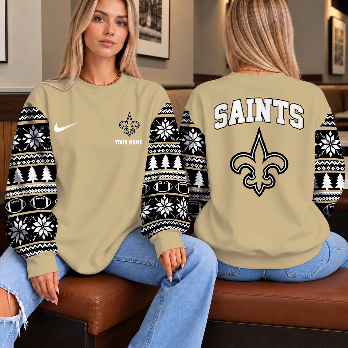[TOUCHDOWN DEAL] NEW CUSTOMIZED NFL24 NOS THE SAINTS UNISEX SWEATSHIRT
