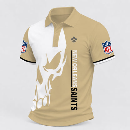 [TOUCHDOWN DEAL] NEW CUSTOMIZED NFL24 NOS NEW ORLEANS SAINTS POLO SHIRT