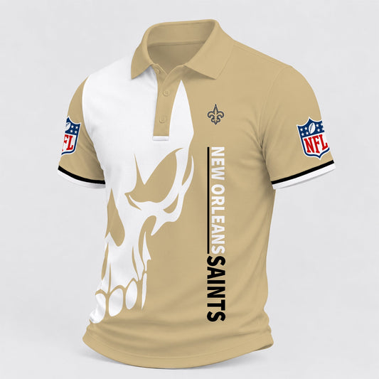 [TOUCHDOWN DEAL] NEW CUSTOMIZED NFL24 NOS NEW ORLEANS SAINTS POLO SHIRT