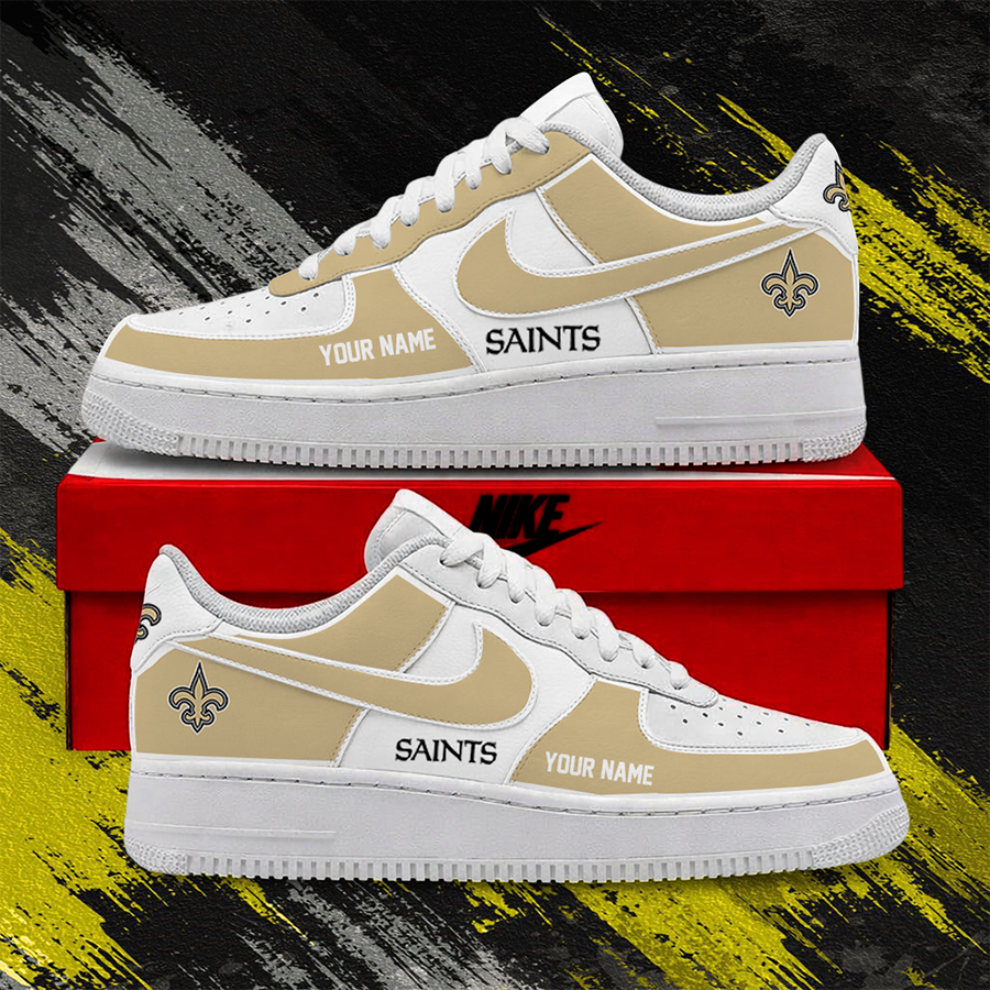 [TOUCHDOWN DEAL] NEW CUSTOMIZED NFL24 NOS NEW ORLEANS SAINTS AF1 SHOES