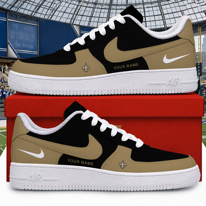 [TOUCHDOWN DEAL] NEW CUSTOMIZED NFL24 NOS NEW ORLEANS SAINTS AF1 SHOES