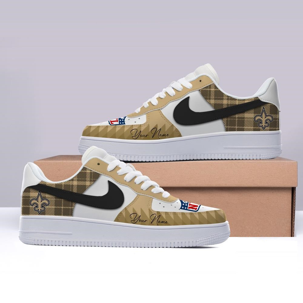 [TOUCHDOWN DEAL] NEW CUSTOMIZED NFL24 NOS NEW ORLEANS SAINTS AF1 SHOES