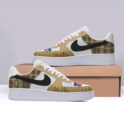 [TOUCHDOWN DEAL] NEW CUSTOMIZED NFL24 NOS NEW ORLEANS SAINTS AF1 SHOES