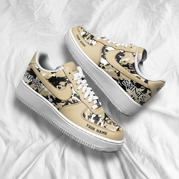 [TOUCHDOWN DEAL] NEW CUSTOMIZED NFL24 NOS NEW ORLEANS SAINTS AF1 SNEAKERS
