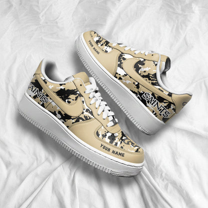 [TOUCHDOWN DEAL] NEW CUSTOMIZED NFL24 NOS NEW ORLEANS SAINTS AF1 SNEAKERS