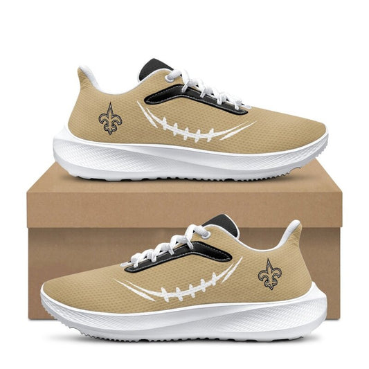[TOUCHDOWN DEAL] NEW CUSTOMIZED NFL24 NOS NEW ORLEANS SAINTS ROAD RUNNING SHOES