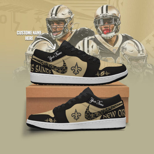 [TOUCHDOWN DEAL] NEW CUSTOMIZED NFL24 NOS NEW ORLEANS SAINTS AIR JORDAN LOW SHOES