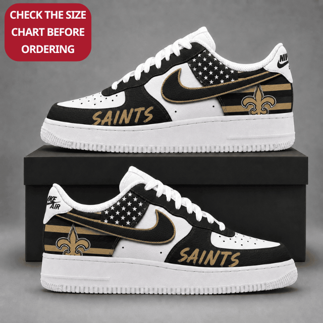 [TOUCHDOWN DEAL] NEW CUSTOMIZED NFL24 NOS NEW ORLEANS SAINTS AF1 SHOES